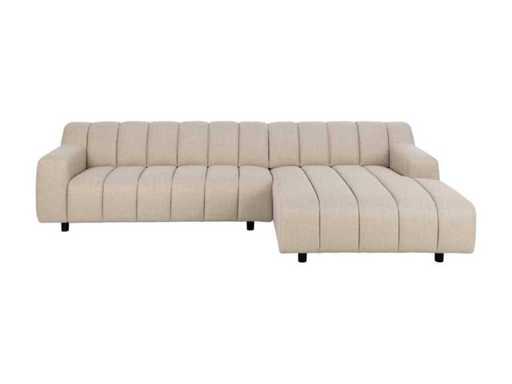 fonQ - Cloud Hoekbank met Chaise Longue Rechts - Beige - Bankstel