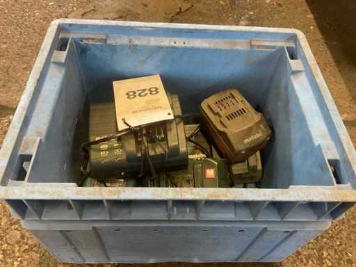 Metabo-Batterieladegeräte und Batterie