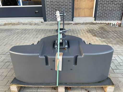 Cast Iron Front Weight, "2000kg"