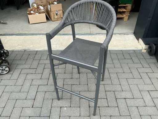 Chaise de patio grise haute (8x)