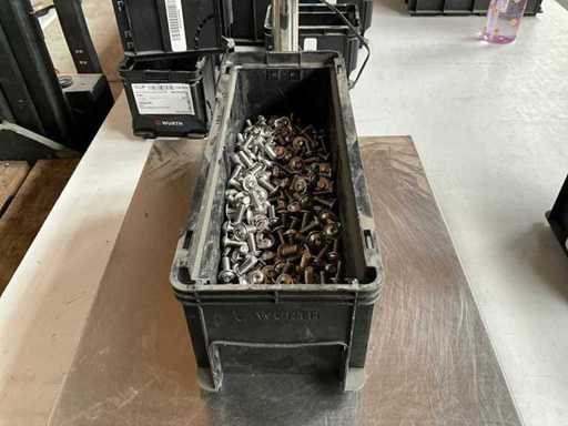Würth 8.22kg Low button head screw with flange M8x20 in stackable container