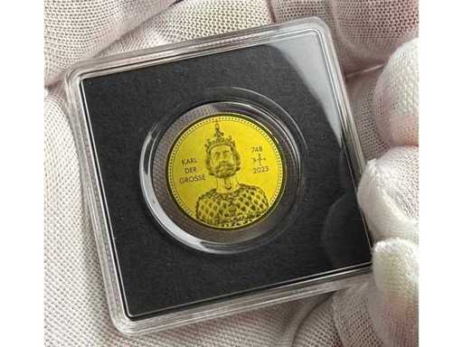 1/500 Unze Goldmünze Karl der Große 2023 Tschad 3000 Francs Gold 999 Zertifikat Gratis EU Versand