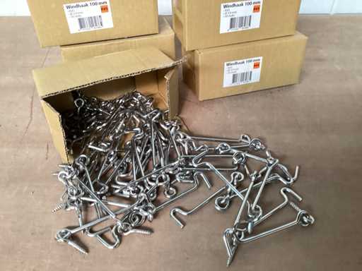 Uni wind hook 100 mm stainless steel (300x)