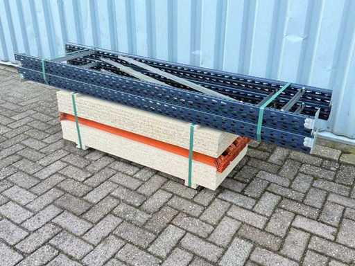Shelf rack large compartment rack ± 3.8m long.