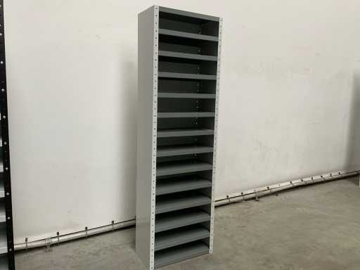 Povag OMP-326.01 Armadio per scaffali - 12 mensole - 1980x600x300mm grigio/verde