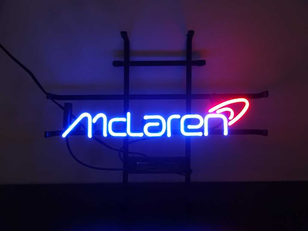 McLaren - Enseigne NEON (verre) - 40 cm x 31 cm