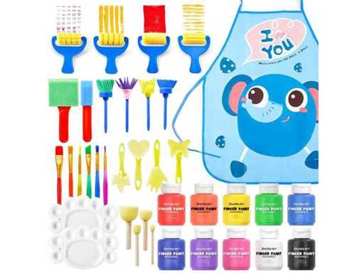 Set di pittura a dito: 53 pezzi (28x)