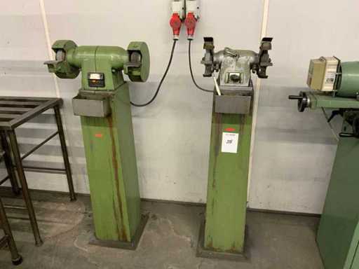 AEG Workbench grinder on column (2x)