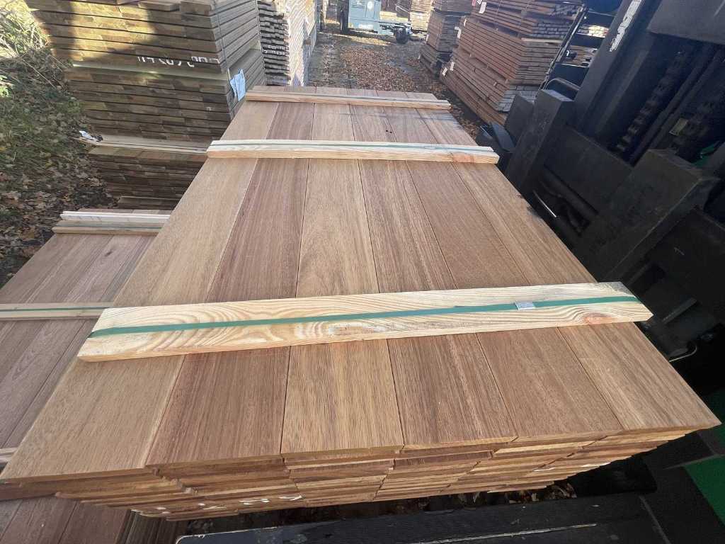 Prime Guyana Teak hardhouten planken geschaafd 21x145mm, lengte 155cm (114x)