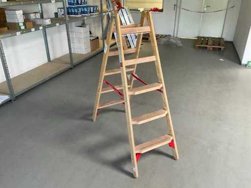 EUROLINE Holz-Stufenstehleiter