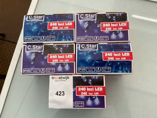 C.Star. Schutzart IP20. Innen- / Außenbereich, Weihnachts-LED-Beleuchtung. (5-fach)