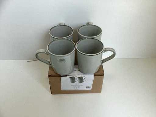 (4x) Tasse artisanale DUTCH ROSE - 39cl