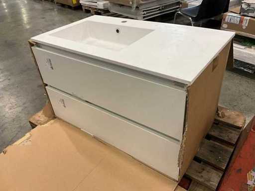 Kivu Badkamerkast met wastafelblad