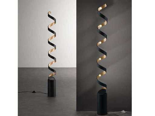 2 x Helix Design LED Vloerlamp zwart/goud