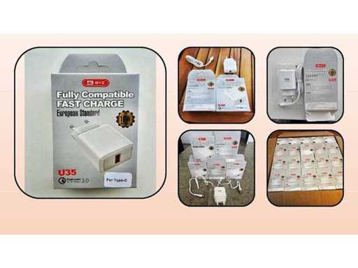 Byz - U35 - Încărcătoare rapide - Încărcătoare telefonică și cablu (100x)