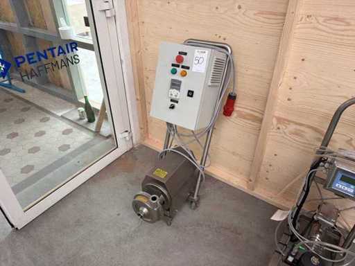 Stainless steel sanitary centrifugal pump YUY-L 1.5kW with frequency converter