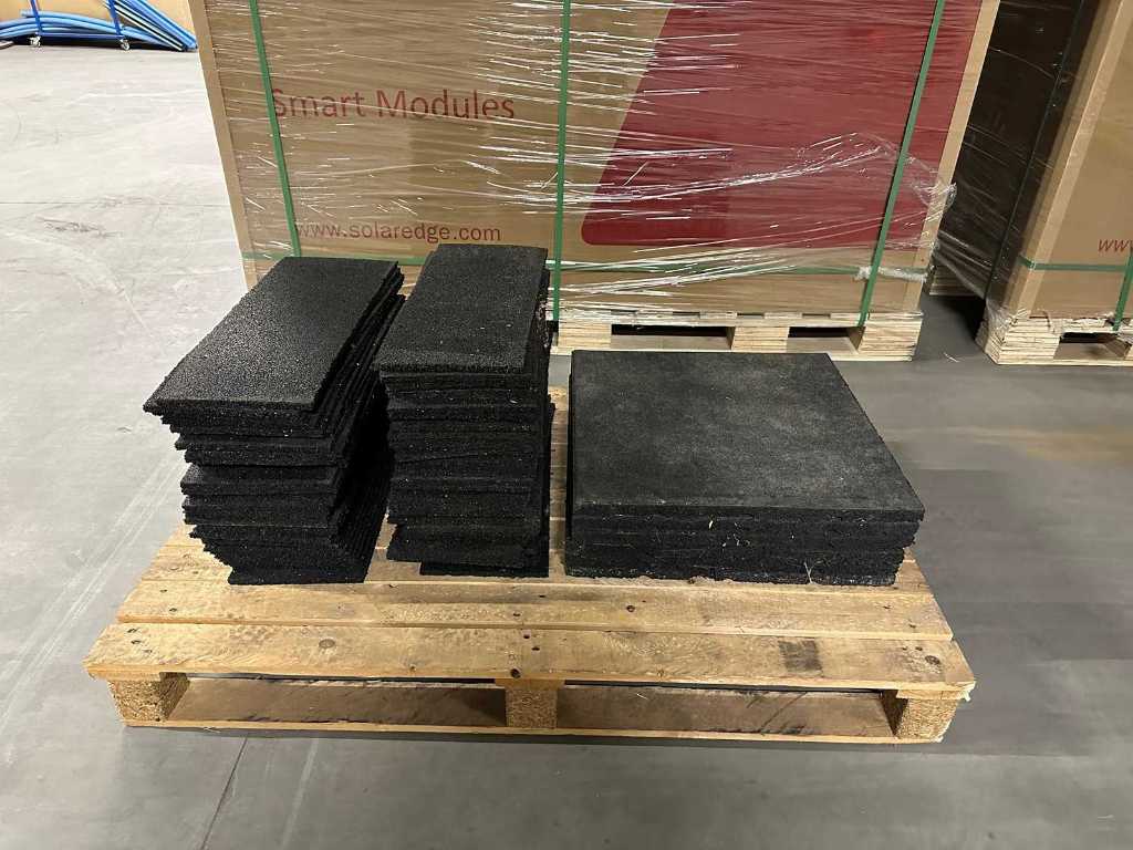 batch of rubbers for roof construction solar panels