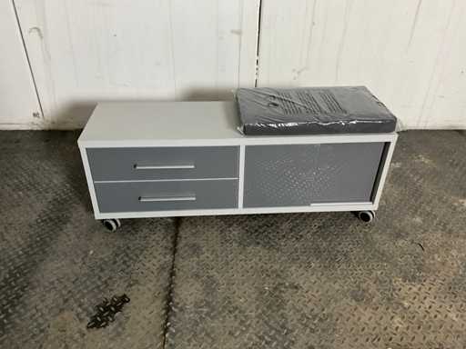 Roll Container with Seat Cushion 6383 Storage Cabinet
