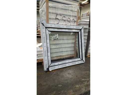 2 PVC windows – White/Anthracite – Full window units