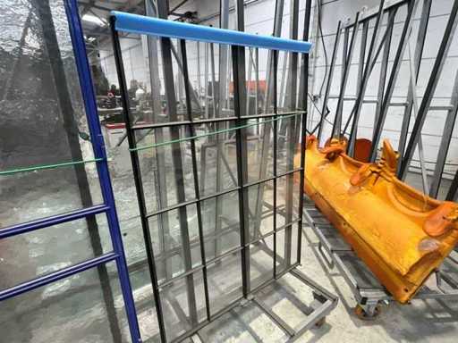 Industrial steel window with glass