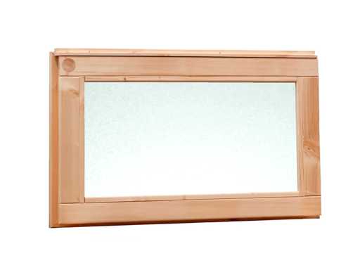 Douglas fixed window with milk glass - 72x45 cm (2x)