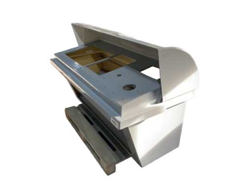 Flybridge GRP Bridge Navigation Console with Cover Grey - L173 x W80 x H108