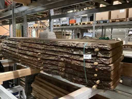 Red alder block / trunk red alder /3.00 long / diameter approx. 53cm/ sawn in 50mm / 8 planks / dry air-dried