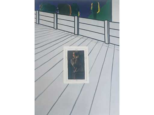 Roger Raveel - alleen op de koer - offset