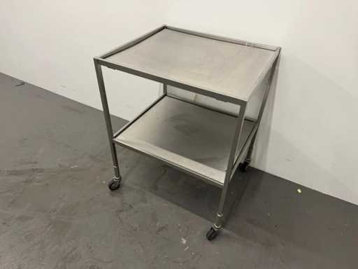 Mobile stainless steel work table