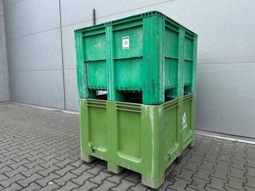 Scatola da pallet in plastica 1200x1000x760 mm (2x)