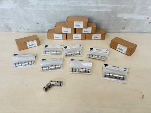 (x22) Kali gordijnstang elleboog in chroomgeplateerd nikkelgeplateerd messing