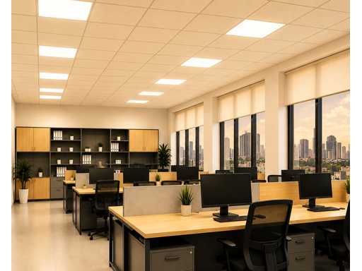 8 x LED-Panel 45W – 3000K Warmweiß – 595x595mm – IP20 – GALAKSI