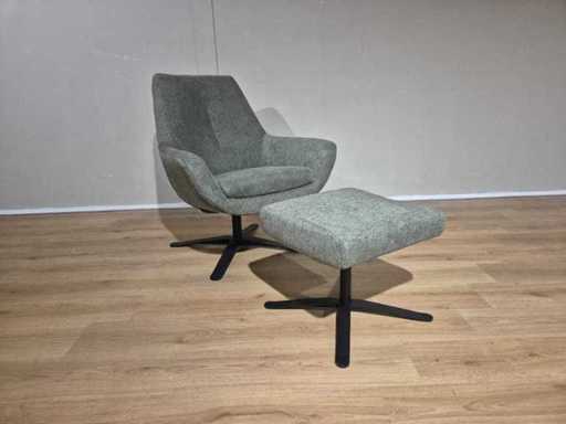 Montel - Charles - Swivel armchair - New - Ottoman 