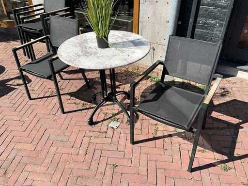 Chaise de patio empilable (8x)