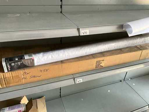 Couleurs Briza Store, pliant translucide 140 x 220 cm de haut, blanc 100 % lin (8x)