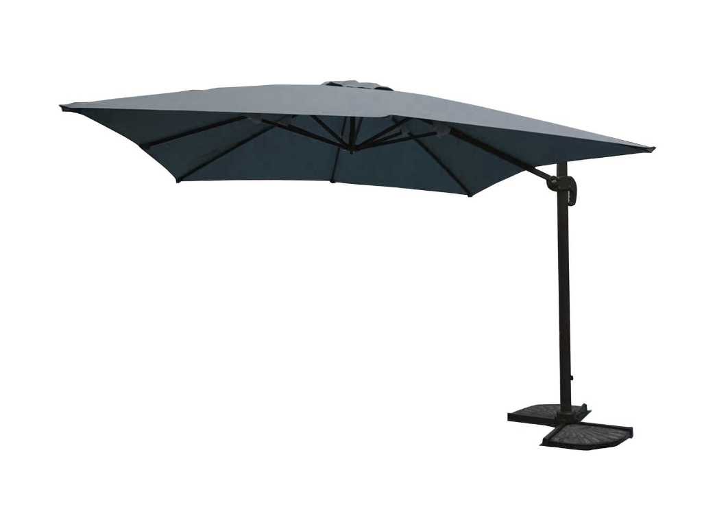 Hangende parasol donkergrijs - 300x400 cm 