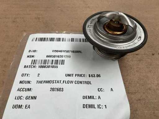 Flow control thermostat (2x)