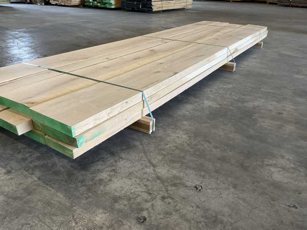 European oak planks pre-planed approx. 0.4 m³