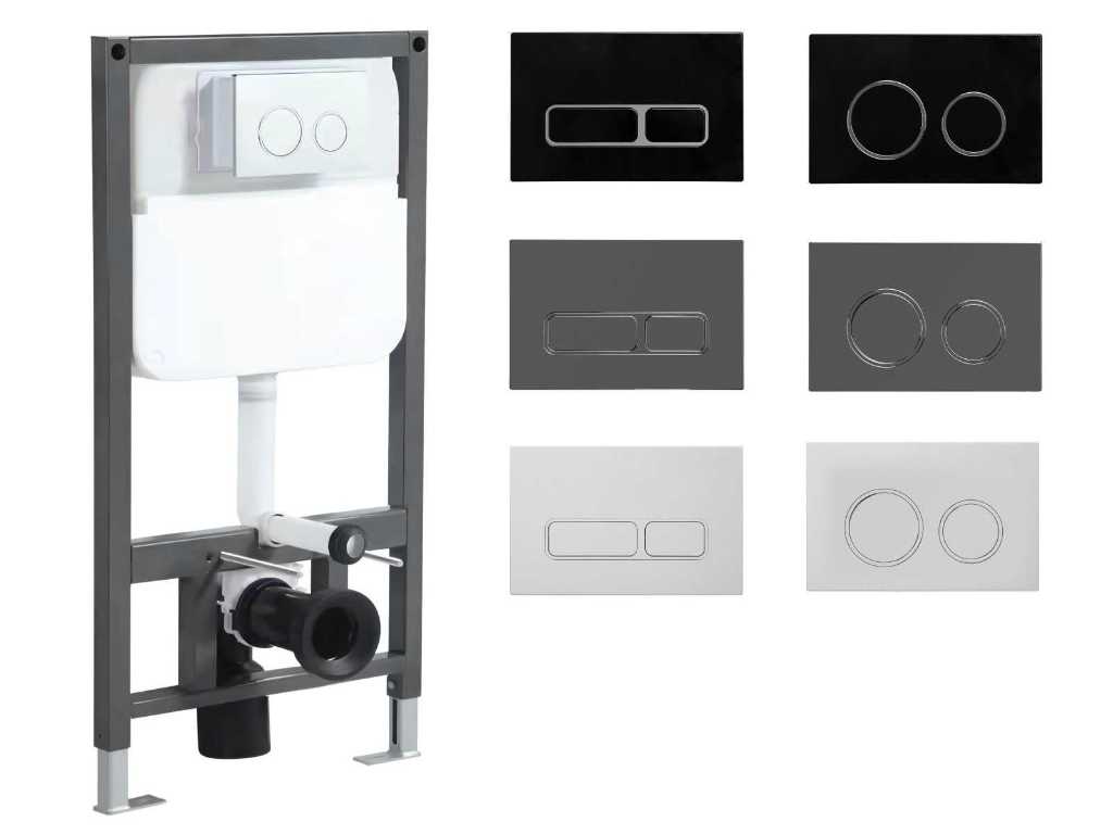 Built-in cistern with pressure control (available in 3 colours)