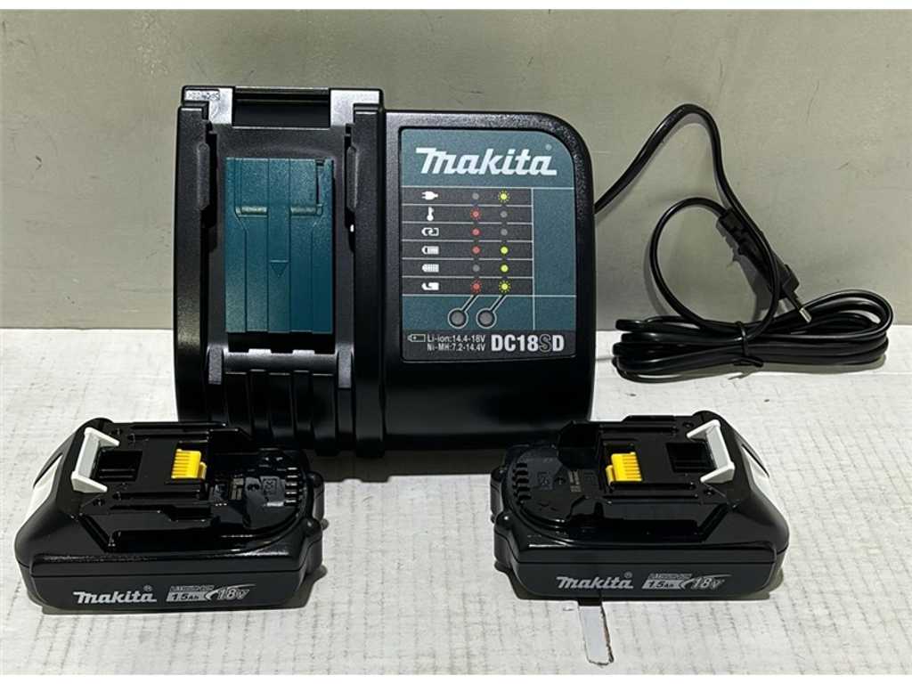 Makita 1.5Ah DC18SD Battery starter set Troostwijk Auctions