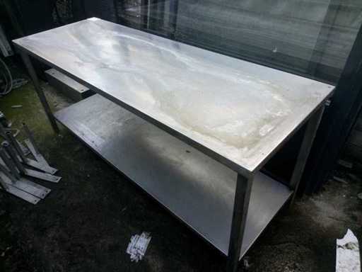 Stainless steel work table for kitchen