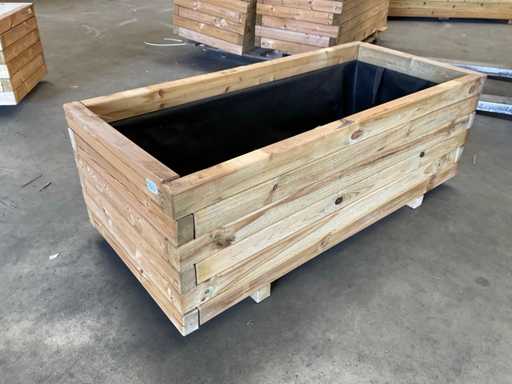 Garlux-Fichten-Blumenkasten imprägniert – 100x50x45 cm (2x)