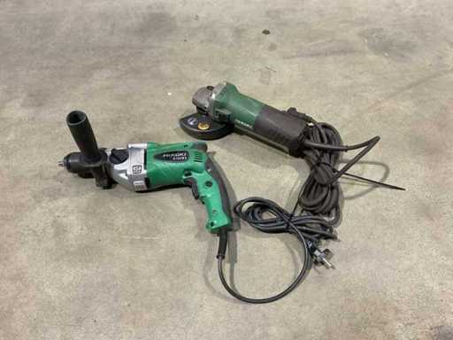 Hikoki D13VB3 + G13SR4 Bohrer + Winkelschleifer