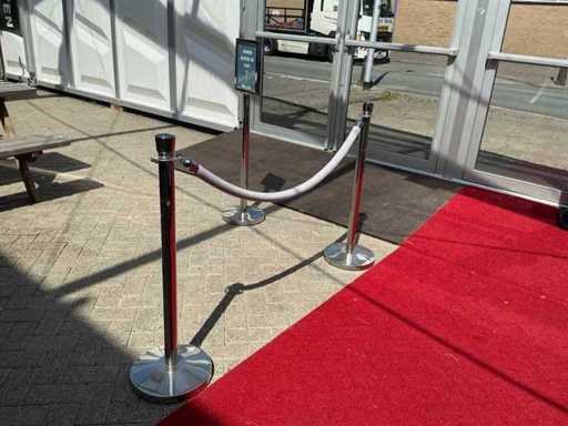 White Barrier Post Cord 150cm (20x)