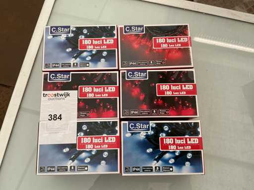 C.Star. Schutzart IP44. Innen- / Außenbereich, Weihnachts-LED-Beleuchtung. (6-fach)