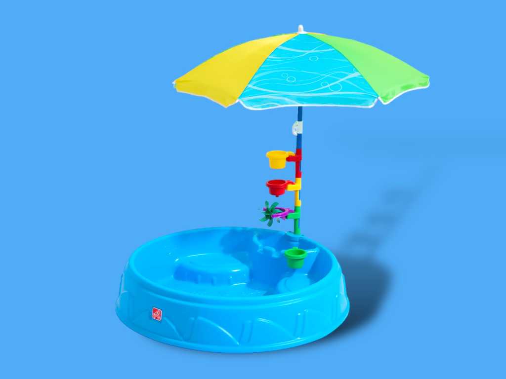 Étape 2 - Piscine de jeu et d’ombre avec parasol