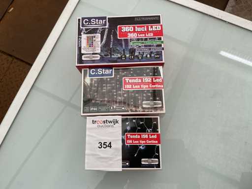 C.Star. IP20+IP44. Innen- / Außenbereich, Weihnachts-LED-Beleuchtung. (3-fach)