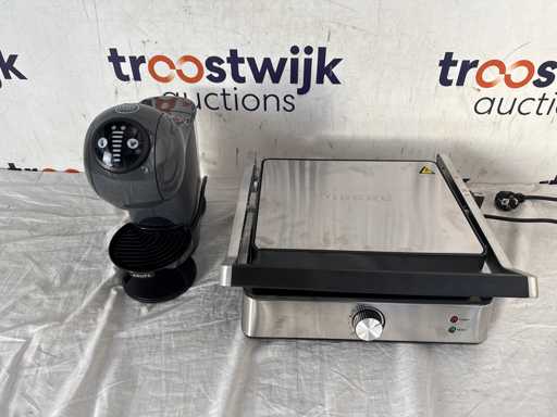 Pierre Contactgrill CG5000Multi – Multifunctionele contactgrill | Krups Nescafé Dolce Gusto Genio S KP243B – Capsule koffiemachine 