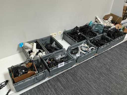 Batch of various cables for audio and computer