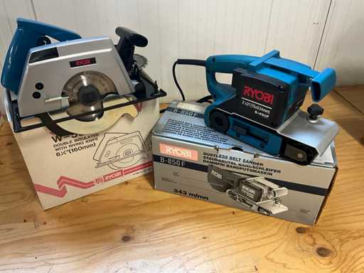 Pi?a tarczowa RYOBI i szlifierka ta?mowa